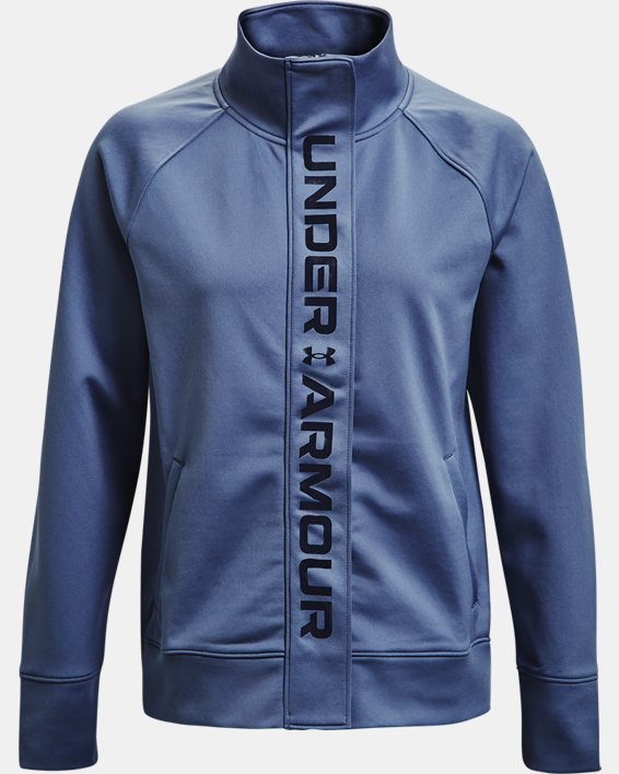Women's UA RUSH™ Tricot Jacket, Blue, pdpMainDesktop image number 5